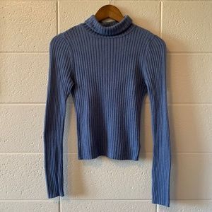 Blue Turtleneck Sweater